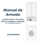 Organizador Baño Inodoro Lavarropa Madera De Mdp 2 Puertas - Imagen 4