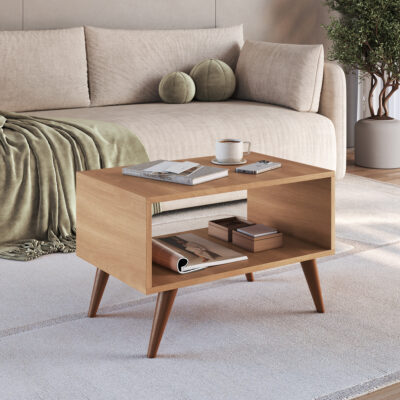 Mesa De Centro De Madera Living Sala De Estar Mesa Ratona