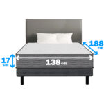 Sommier 2 Plazas Base Box Colchón Espuma Altura 17 Cm - Imagen 5