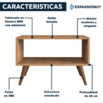 Mesa De Centro De Madera Living Sala De Estar Mesa Ratona - Imagen 3
