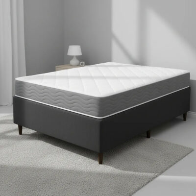 Sommier 2 Plazas Base Box Colchón De Espuma Altura 14 Cm