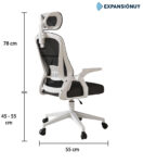 Silla Ejecutiva Ergonómica Con Apoyacabeza y Tela Mesh - Imagen 5