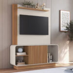 Rack Y Panel Para Tv Hasta 55 Pulgadas Mueble Juego De Tv - Imagen 1