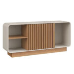 Rack Para Tv Hasta 55 Pulgadas Puertas Basculante Y Estantes - Imagen 3