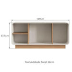 Rack Para Tv Hasta 55 Pulgadas Puertas Basculante Y Estantes - Imagen 2