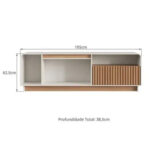 Rack Para Tv Hasta 75 Pulgadas Puertas Basculante Y Estantes - Imagen 2