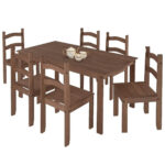 Juego De Comedor Living Mesa + 6 Sillas En Madera - Imagen 3
