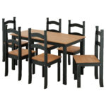 Juego De Comedor Living Mesa + 6 Sillas En Madera - Imagen 4