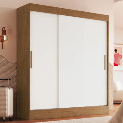 Ropero Armario Placard Puertas Corredizas Con Perchero MDF