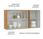 Mueble Aereo Cocina 3 Puertas Con Estantes Sin Nicho - Imagen 2