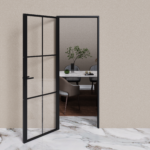 Puerta Interior Vidrio Templado y Marco 99 x 208 cm 3 Paneles - Imagen 1