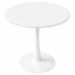 Mesa Redonda Moderna Con Base De Metal 80 Cm - Imagen 3