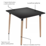 Mesa Cuadrada Eames 70 Cm Nórdica Diseño Living Comedor - Imagen 3
