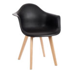 Sillón Silla Base Madera Butaca Nórdico Apoyabrazos - Imagen 2