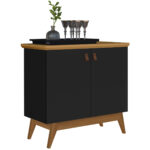 Mueble Buffet Aparador Bar Recibidor 2 Puertas Y 2 Estantes - Imagen 2