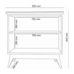 Mueble Buffet Aparador Bar Recibidor 2 Puertas Y 2 Estantes - Imagen 4