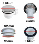 Sifon Válvula De Desagüe 12cm Ducha Tapa Drenaje Receptáculo - Imagen 2