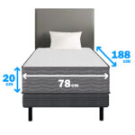 Colchón De Espuma 1 Plaza 20 Cm Altura Expansionuy - Imagen 2