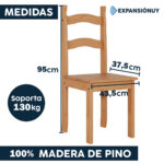 Juego De Comedor Living Mesa Grande + 8 Sillas En Madera - Imagen 6