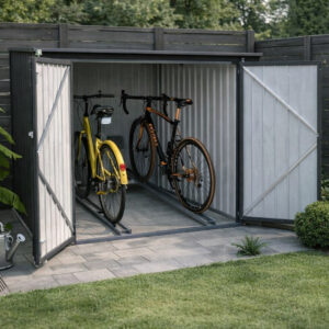 Caseta Almacenamiento Galpón Prefabricado De Acero Reforzado