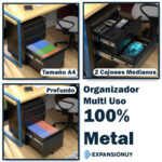 Archivero Metálico Con Llave 3 Cajones Y Ruedas Oficina - Imagen 5