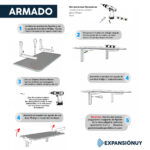 Mesa Plegable Retráctil Pared Mesada Escritorio Rebatible - Imagen 5