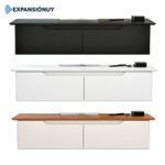 Mueble Rack Aparador Aéreo 2 Puertas Mdp Living Dormitorio - Imagen 3