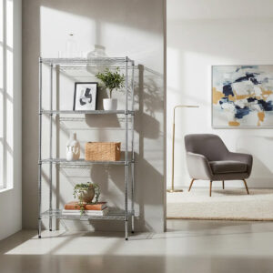 Estantería Metálica Cromada 200kg Por Estante 180x90x35 Cm