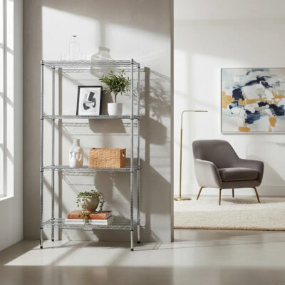 Estantería Metálica Cromada 200kg Por Estante 180x90x35 Cm