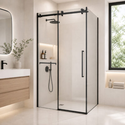Cabina De Baño Mampara Rectangular Puerta Corrediza 120x100x190cm