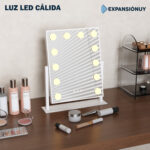Espejo Maquillaje Tocador 360° Con 12 Focos Luz Led Táctil - Imagen 4