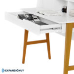 Mueble Escritorio De Oficina De Madera Mdf Cajón Y Estantes - Imagen 4