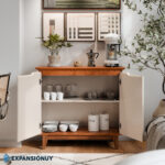 Aparador Buffet Rack Recibidor Mueble 2 Puertas Cocina Living - Imagen 3