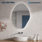 Espejo Irregular Touch Con Luz Led Living Recibidor - Imagen 4