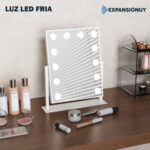 Espejo Maquillaje Tocador 360° Con 12 Focos Luz Led Táctil - Imagen 3