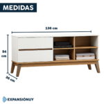 Rack De Tv Hasta 60 Pulgadas Con Cajón Y Estantes - Imagen 2