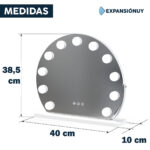 Espejo De Mesa Con Luz Led Táctil Maquillaje Tocador 3 Tonos - Imagen 2