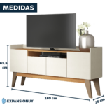 Rack De Tv Hasta 70 Pulgadas Con Puertas Y Estantes - Imagen 2