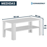 Mesa Centro Ratona De Living Rectangular Mesita Revistero - Imagen 2