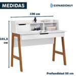 Mueble Escritorio De Oficina De Madera Mdf Cajón Y Estantes - Imagen 2