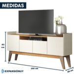 Rack De Tv Hasta 70 Pulgadas Con Puertas Y Estantes - Imagen 2