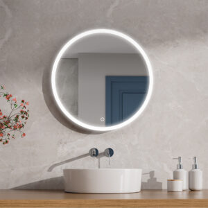 Espejo Led Redondo 60 Cm Touch Con Luz Led + Desempañador