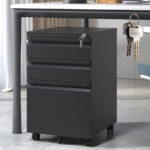 Archivero Metálico Con Llave 3 Cajones Y Ruedas Oficina - Imagen 1