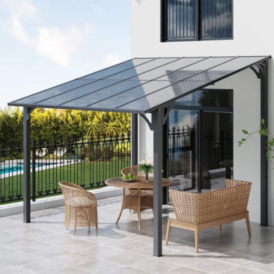 Pérgola Exterior En Aluminio Estructura 3x3 Hogar Jardín