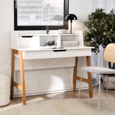 Mueble Escritorio De Oficina De Madera Mdf Cajón Y Estantes