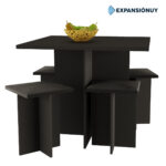 Juego De Comedor Con 4 Sillas - Mesa + Bancos - Desayunador - Imagen 4