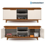 Rack De Tv Hasta 60 Pulgadas 2 Puertas Y Estantes Con Patas - Imagen 4