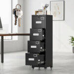 Archivero Metálico Con Llaves 4 Cajones y Ruedas - Imagen 1