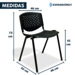 Silla De Diálogo Fija Apilable Oficina Escritorio - Imagen 2