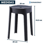 Banco Apilable De Interior Exterior Plastico Reforzado 140kg - Imagen 2